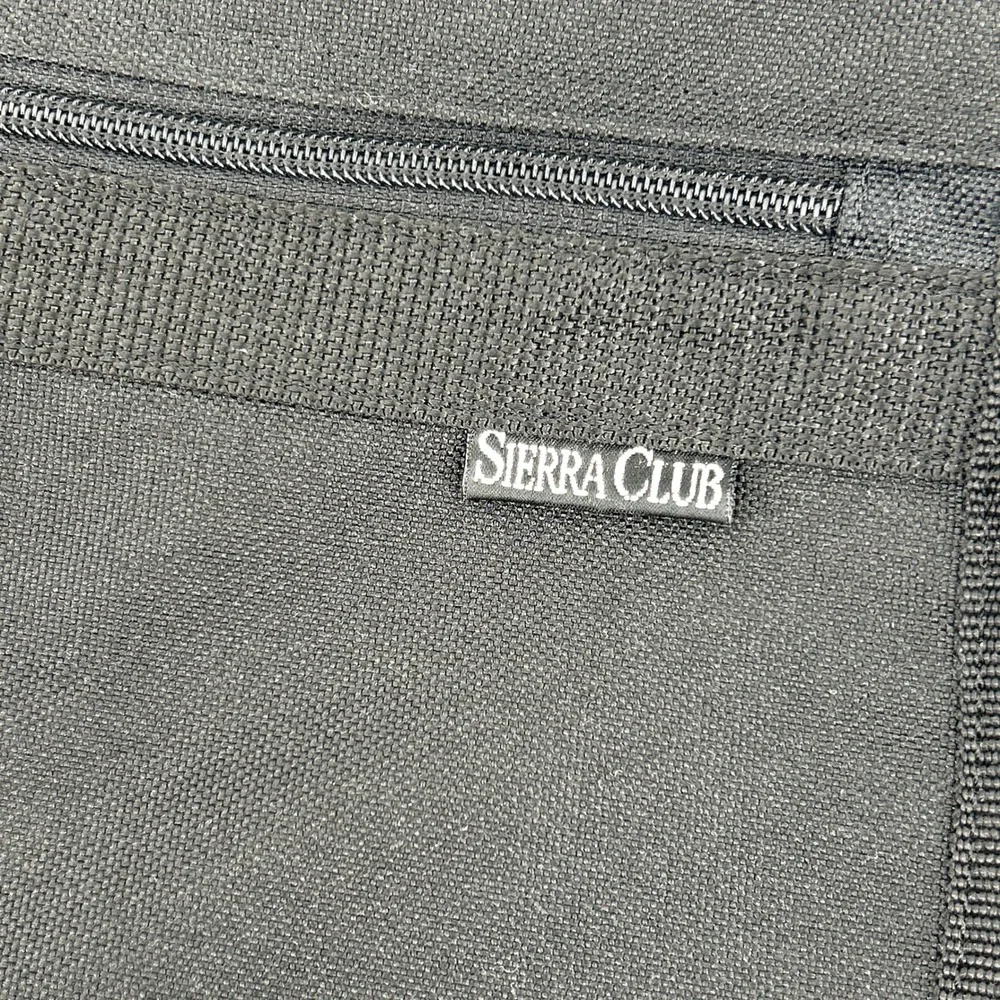 Sierra Club Black Canvas Messenger Bag Adjustable‎ Strap Organizer Travel Work